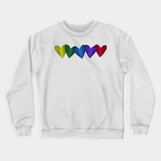 Lots of love rainbow hearts Crewneck Sweatshirt